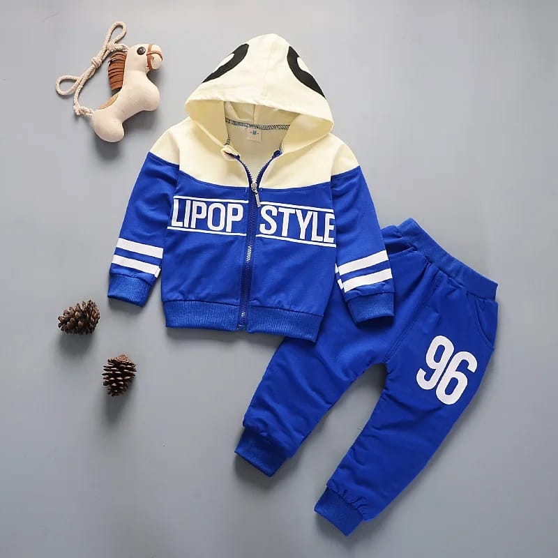 TMF-202 Zipper Hoddie & Pant Set-(Blue 96)