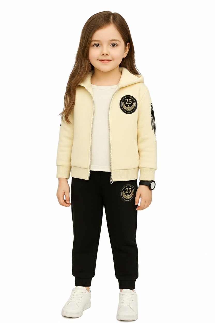 TMF-820 Hoddie & Pant Set-(Girl white Black Eagle)