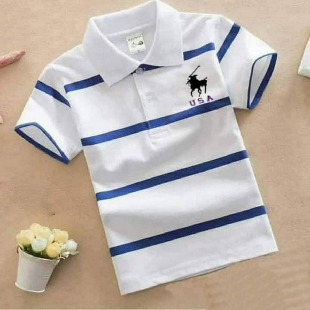 TMF-101 POLO T SHIRT (usa white)