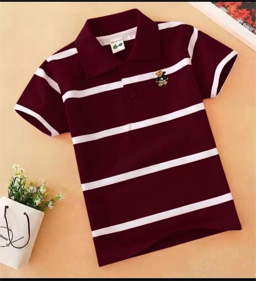 TMF-125 POLO T SHIRT (maroon)